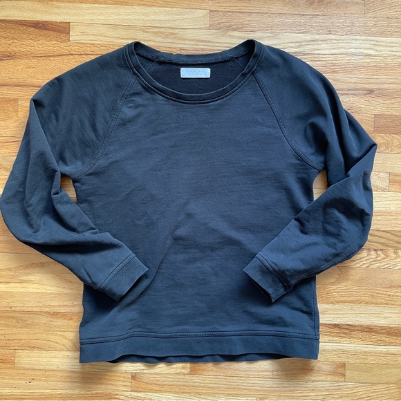 Everlane The Crew Sweatshirt Black - Picture 1 of 6